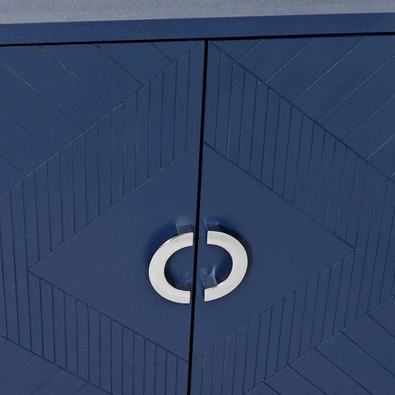 Stylish and Functional 4-Door Storage Cabinet with Pine Legs and MDF, for Living Room Bedroom,and Kitchen