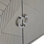 Stylish and Functional 4-Door Storage Cabinet with Pine Legs and MDF, for Living Room Bedroom,and Kitchen