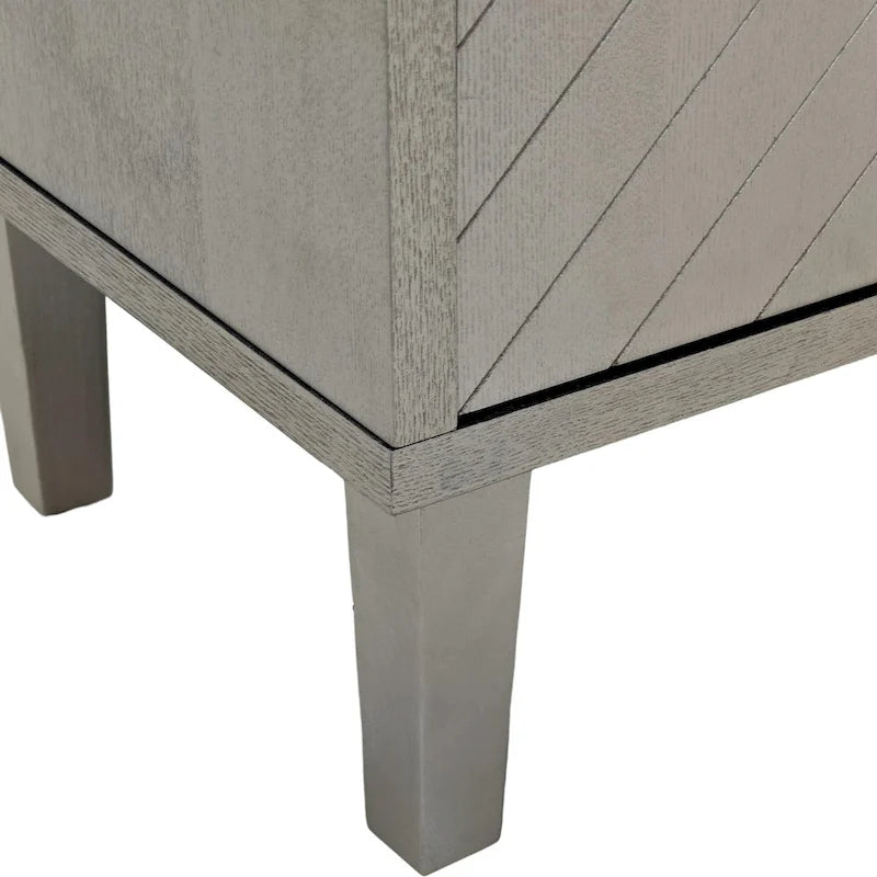 Stylish and Functional 4-Door Storage Cabinet with Pine Legs and MDF, for Living Room Bedroom,and Kitchen