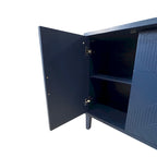 Stylish and Functional 4-Door Storage Cabinet with Pine Legs and MDF, for Living Room Bedroom,and Kitchen