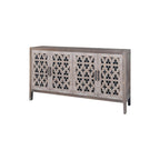 Hollow Four Door Antique Cabinet, American Country Style, Suitable for Living Room, TV Cabinet, Kitchen