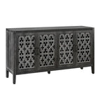 Hollow Four Door Antique Cabinet, American Country Style, Suitable for Living Room, TV Cabinet, Kitchen