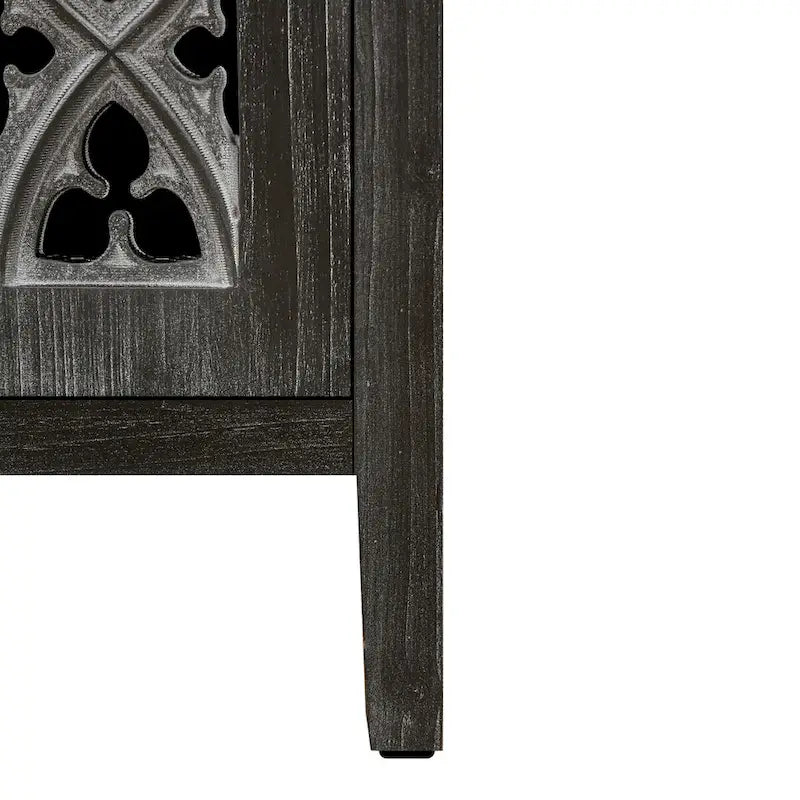 Hollow Four Door Antique Cabinet, American Country Style, Suitable for Living Room, TV Cabinet, Kitchen