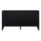 Retro Sideboard with Circular Groove Design Round Metal Door Handle