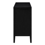 Retro Sideboard with Circular Groove Design Round Metal Door Handle