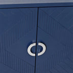 Stylish and Functional 4-Door Storage Cabinet with Pine Legs and MDF