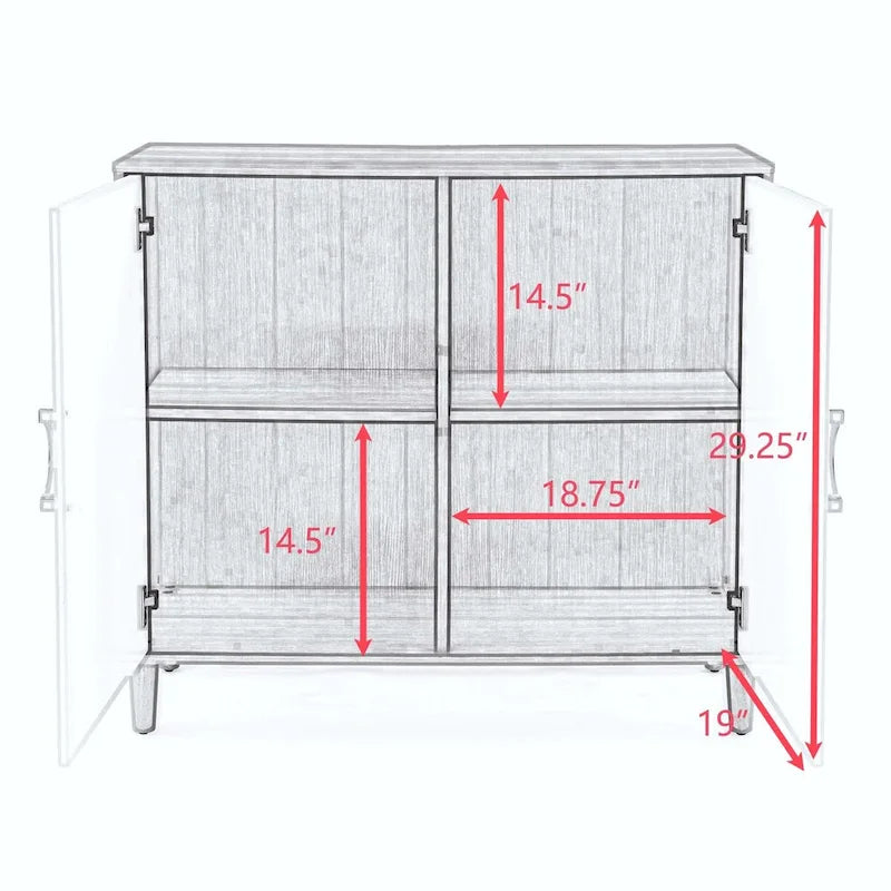 Comfortable Modern Storage Cabinet with Adjustable Shelves