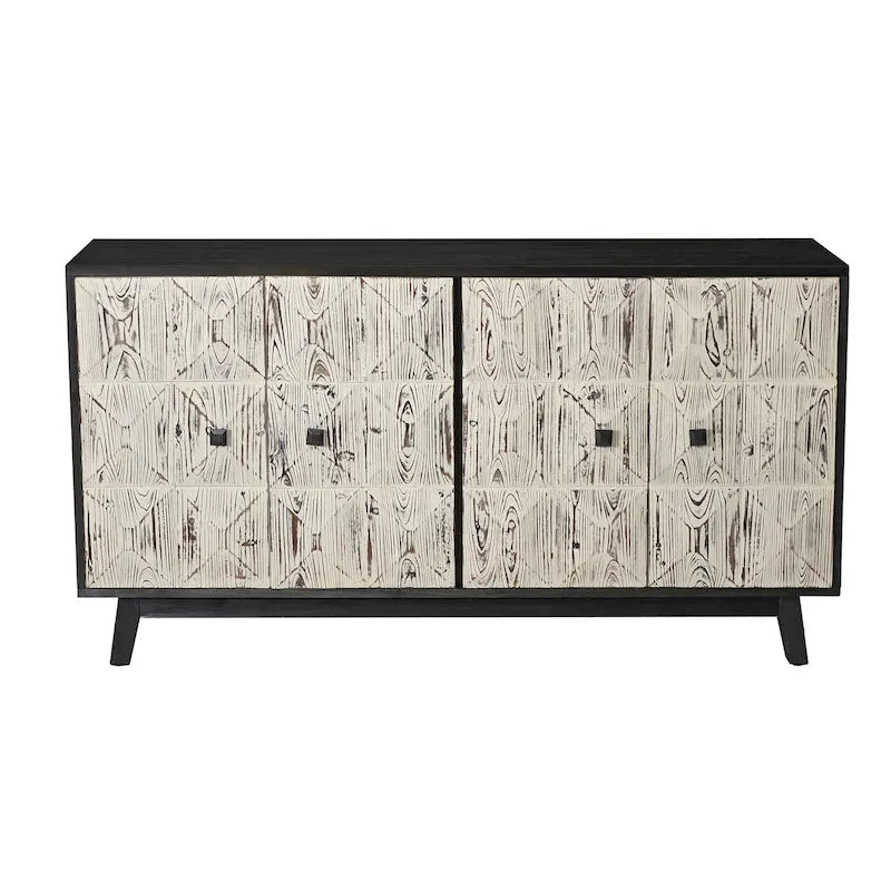 59.84 4 Doors Vintage Sideboard ,Freestanding Sideboard Storage Cabinet