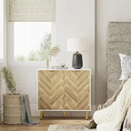 Sideboard Cabinet with Two Doors and Adjusting Feets for Living Room - 31.2D x 29.1W x 15.6H