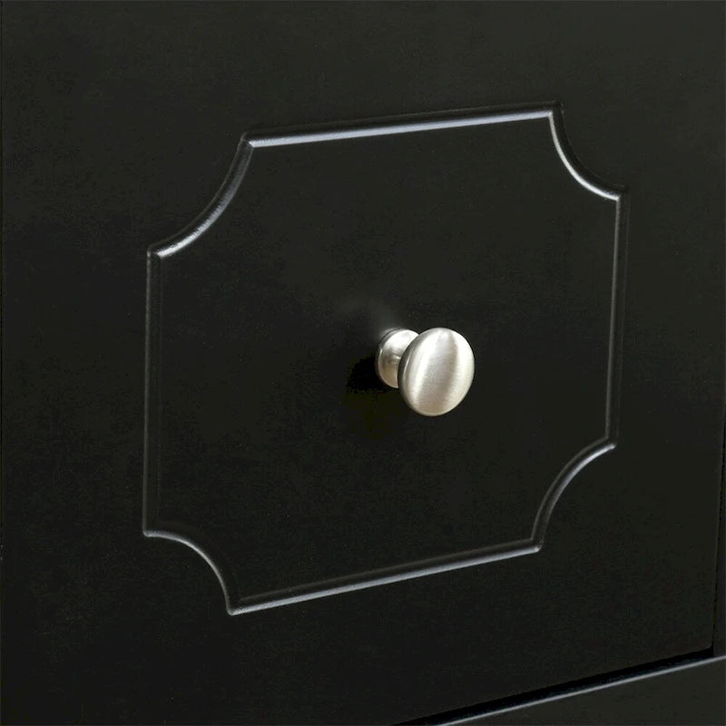 Wood Sideboard Buffet with Adjustable Shelves and Tempered Glass Doors