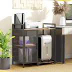 Vinsetto Printer Stand with Socket and USB Charging Ports for Home Office, Industrial Printer Table with Shredder, CPU Stand