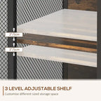 Vinsetto Printer Stand with Socket and USB Charging Ports for Home Office, Industrial Printer Table with Shredder, CPU Stand