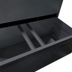 Lateral Black File Cabinet 4 Drawer,with Lock,Lockable File Cabinet