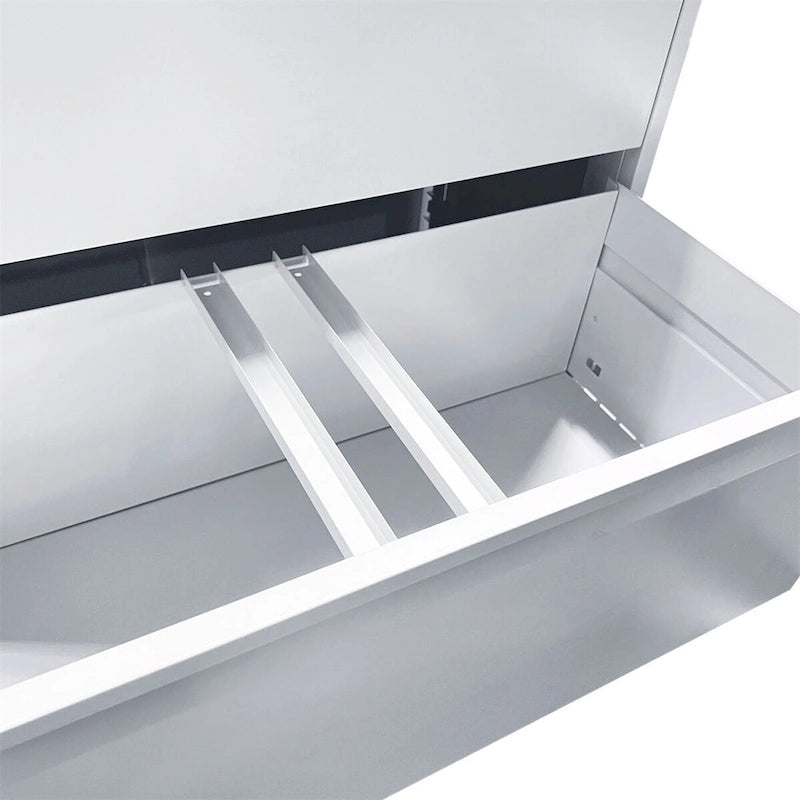 Lateral Black File Cabinet 4 Drawer,with Lock,Lockable File Cabinet