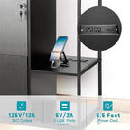 2 Drawer Mobile Filing Cabinet with Outlet - 15.75D x 43.31W x 29.53H