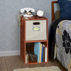 Noble Connect Storage Set - 2 Cubes and 1 Canvas Bin- Cherry/Natural