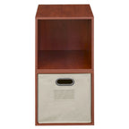 Noble Connect Storage Set - 2 Cubes and 1 Canvas Bin- Cherry/Natural