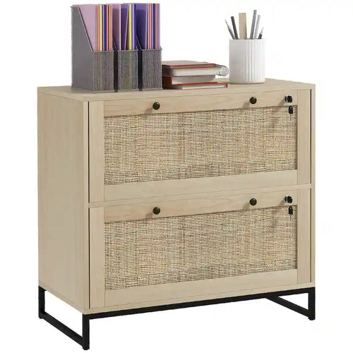 2-Drawer File Cabinet with Lock, Keys and Adjustable Hanging Bar