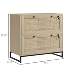 2-Drawer File Cabinet with Lock, Keys and Adjustable Hanging Bar