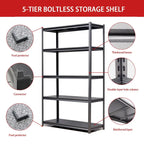 78H 5 Tier Metal Shelves for Storage Garage Shelving 2000LBS Heavy Duty Storage Shelves Adjustable Garage Shelf