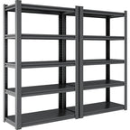 78H 5 Tier Metal Shelves for Storage Garage Shelving 2000LBS Heavy Duty Storage Shelves Adjustable Garage Shelf