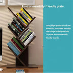 Wooden Book Tree Shelf