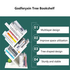 Wooden Book Tree Shelf