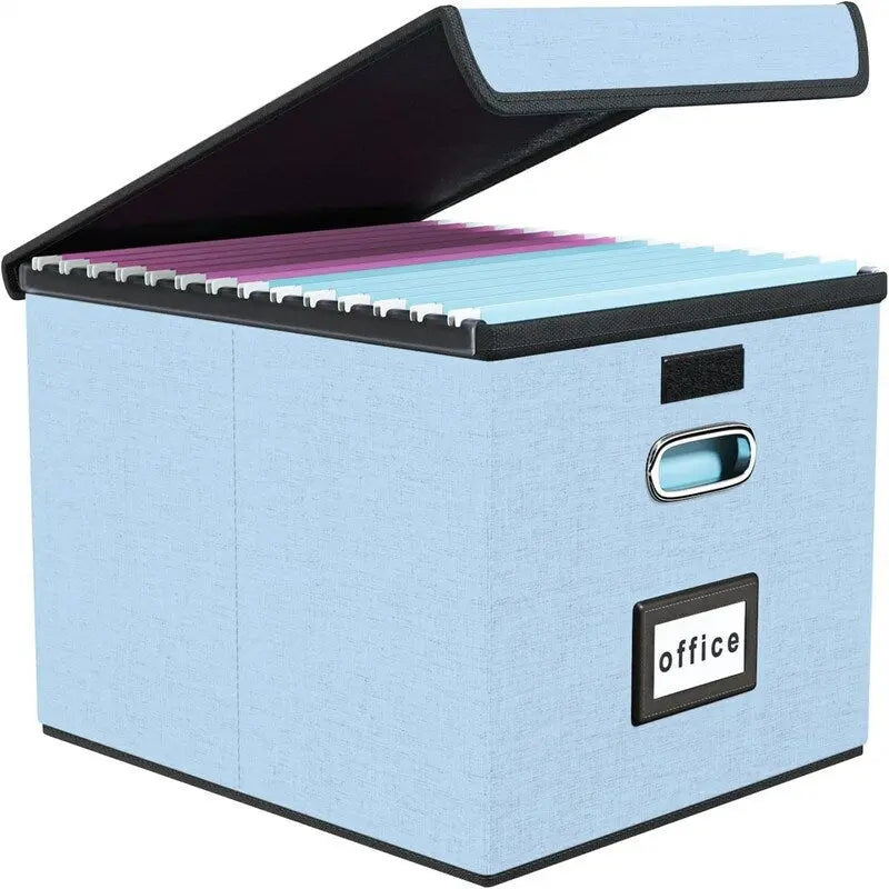 Collapsible File Storage Organizer Box - 14.9L x 12.7W x 10.8H