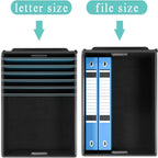 Collapsible File Storage Organizer Box - 14.9L x 12.7W x 10.8H