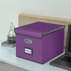 Collapsible File Storage Organizer Box - 14.9L x 12.7W x 10.8H