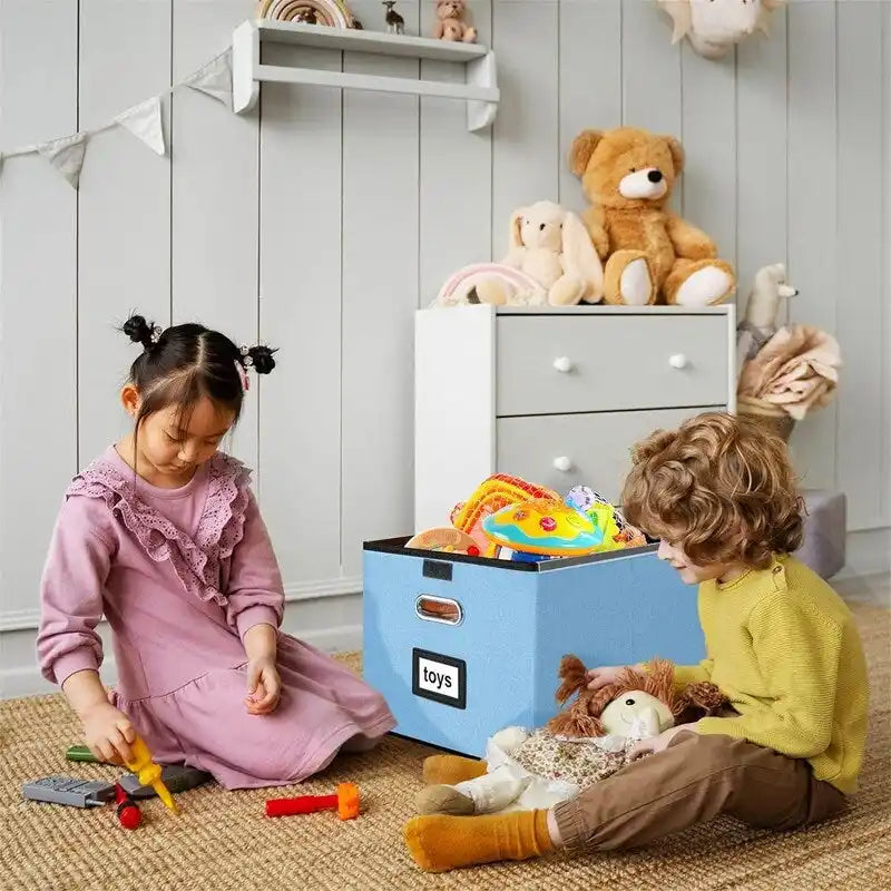 Collapsible File Storage Organizer Box - 14.9L x 12.7W x 10.8H