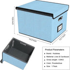 Collapsible File Storage Organizer Box - 14.9L x 12.7W x 10.8H