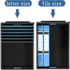 Collapsible File Storage Organizer Box - 14.9L x 12.7W x 10.8H