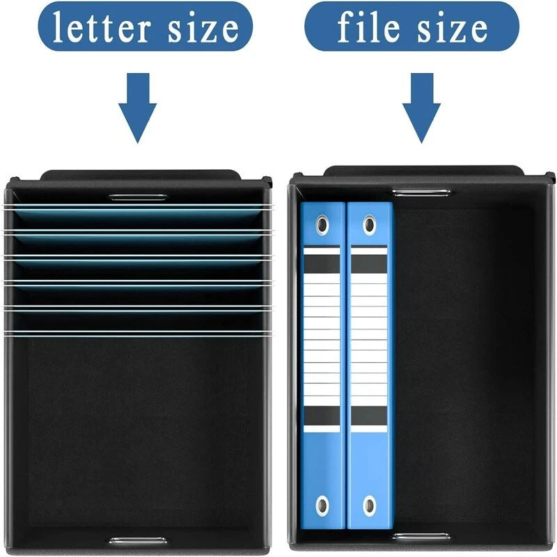 Collapsible File Storage Organizer Box - 14.9L x 12.7W x 10.8H