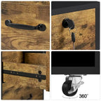 Yaheetech Rolling File Cabinet with 2 Drawers and 2 Open Shelves