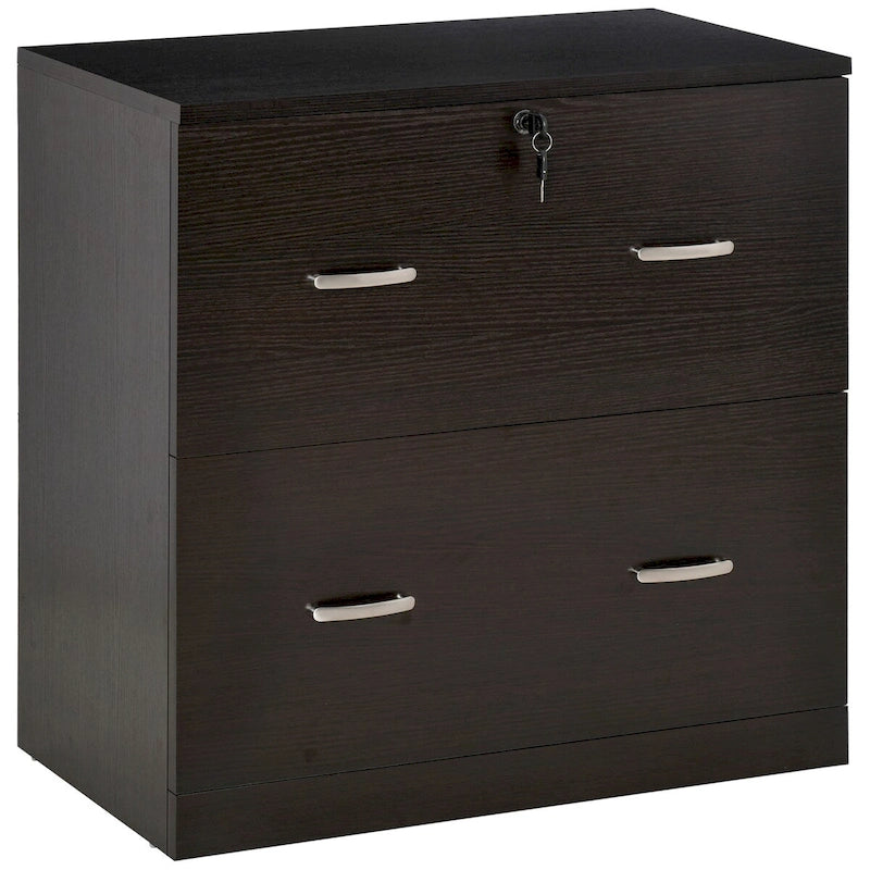2-Drawer File Cabinet with Lock and Keys, Vertical Storage Filing Cabinet with Hanging Bar for Letter Size, Home Office