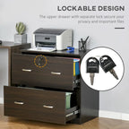 2-Drawer File Cabinet with Lock and Keys, Vertical Storage Filing Cabinet with Hanging Bar for Letter Size, Home Office