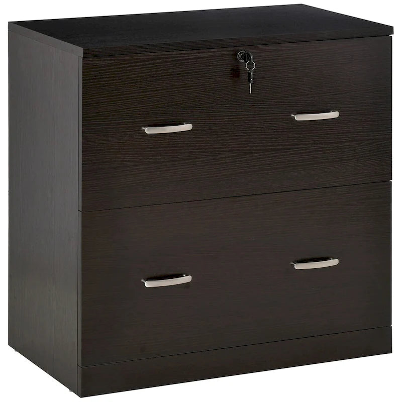 2-Drawer File Cabinet with Lock and Keys, Vertical Storage Filing Cabinet with Hanging Bar for Letter Size, Home Office