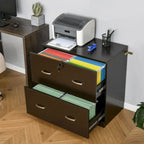 2-Drawer File Cabinet with Lock and Keys, Vertical Storage Filing Cabinet with Hanging Bar for Letter Size, Home Office