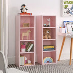 8-Tier Media Tower Rack CD DVD Slim Storage Cabinet with Adjustable Shelves