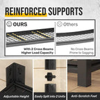 5-Tier Black Adjustable Metal Shelving Unit Heavy Duty Garage Storage