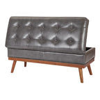 Mid Century Katheryn Storage Bench in Bonded Leather