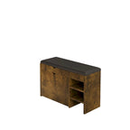 Black brown shoe stool,soft cushion,soft and comfortable,can be placed in the doorway,bedroom and other scenes