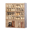 Portable Shoe cabinet Living Room,Stackable Storage Organizer Cabinet with Doors and Shelves,Shoe Box for Closet