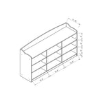 White Shoe Storage Bench, Nine Storage Shelves, Entryway Organizer