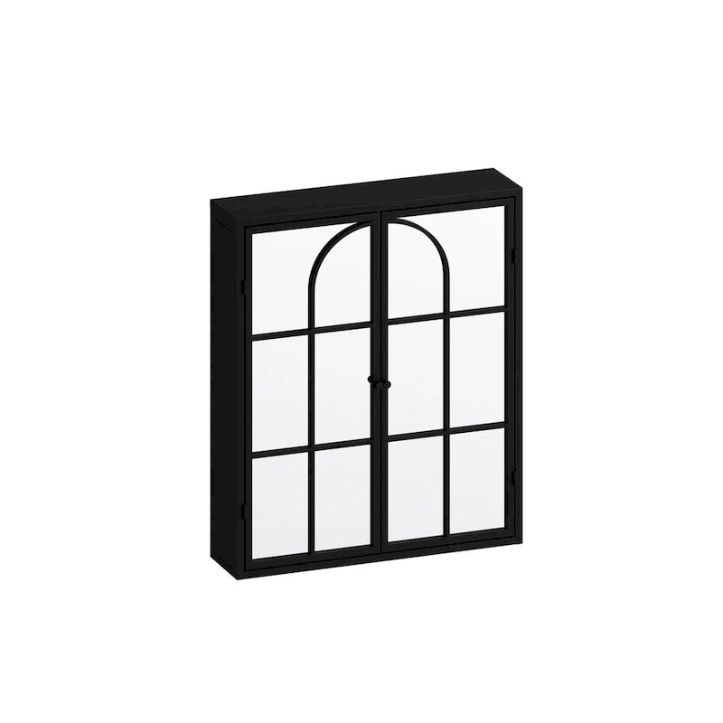 Two Door Wall Cabinet with Mirror