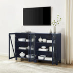 Crosley Cassai 2Pc Media Storage Cabinet Set