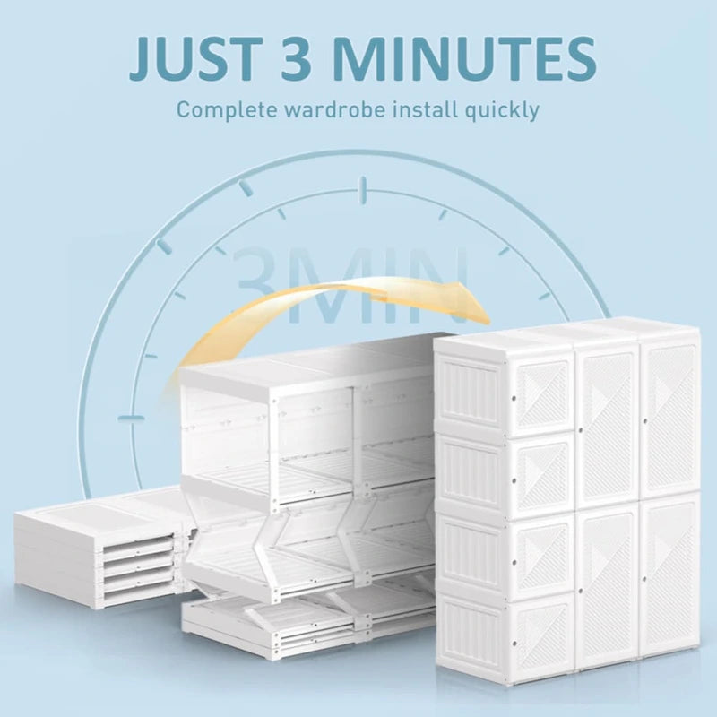 Portable Wardrobe Closets Bedroom ,Storage Organizer, Clothes Dresser, Closet Storage Organizer