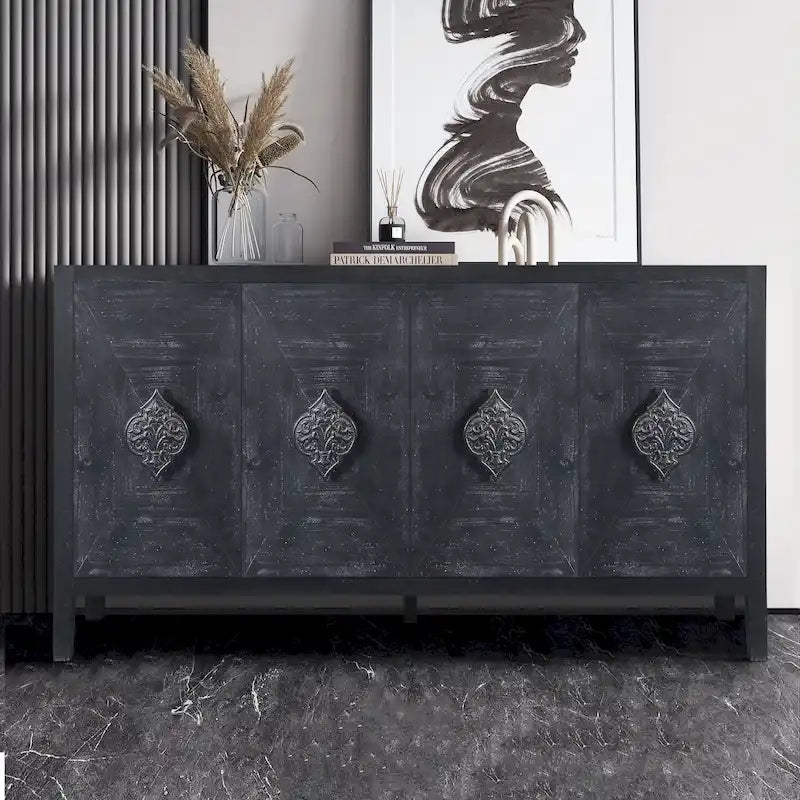 MM Antique Four Door Cabinet