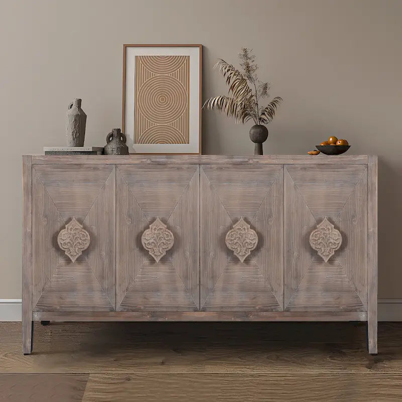 MM Antique Four Door Cabinet